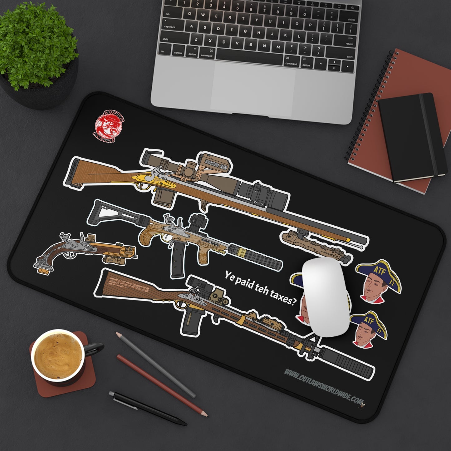 12" x 22" Modern Muskets Desk Mat (taxes?)