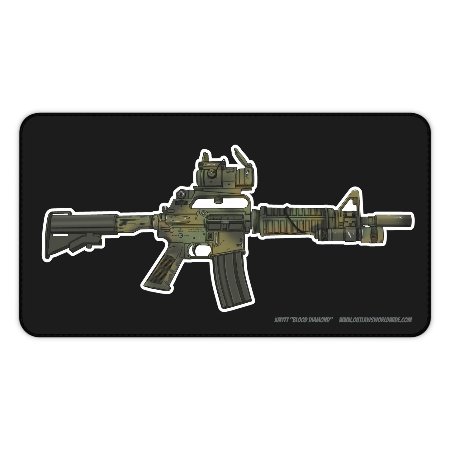 12" x 22" XM177 "Blood Diamond" Desk Mat