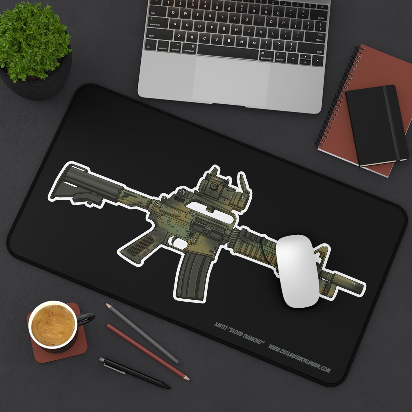12" x 22" XM177 "Blood Diamond" Desk Mat