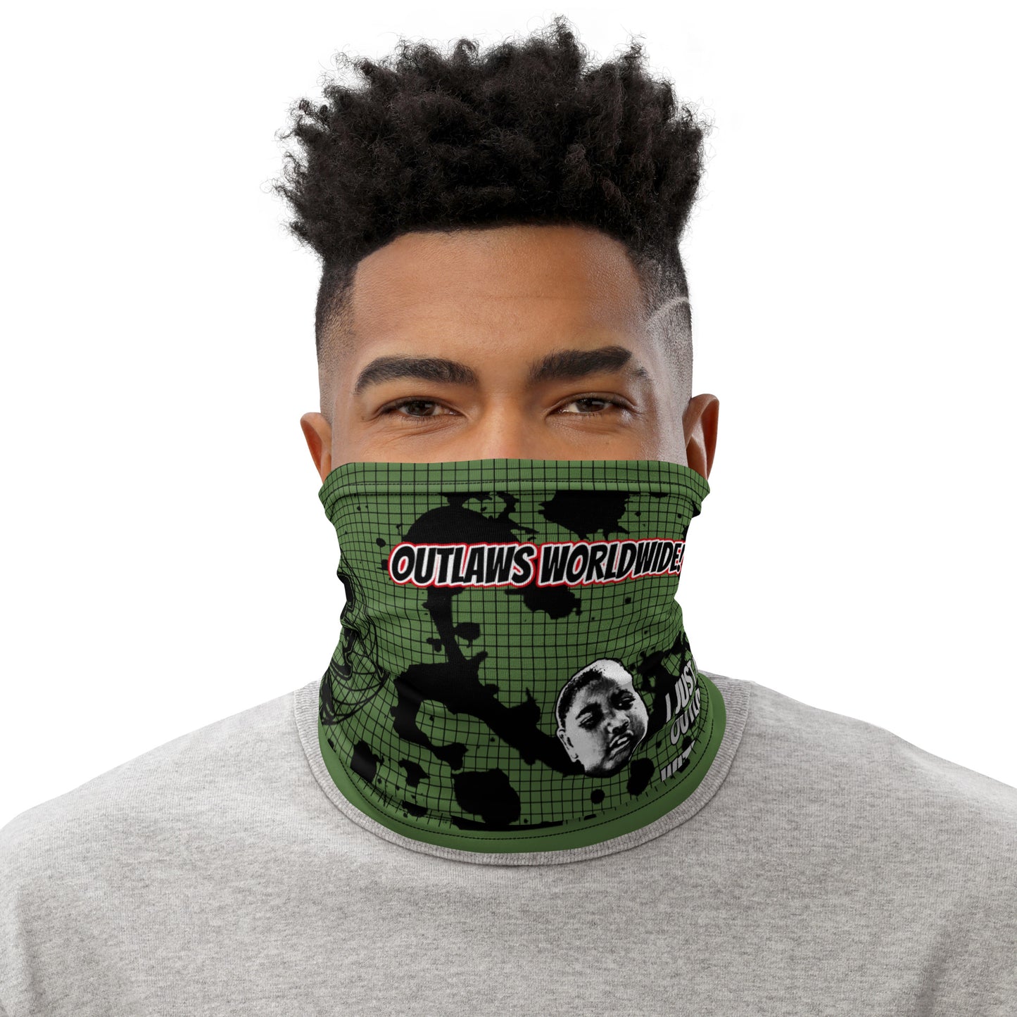 Face Hugger Neck Gaiter Green