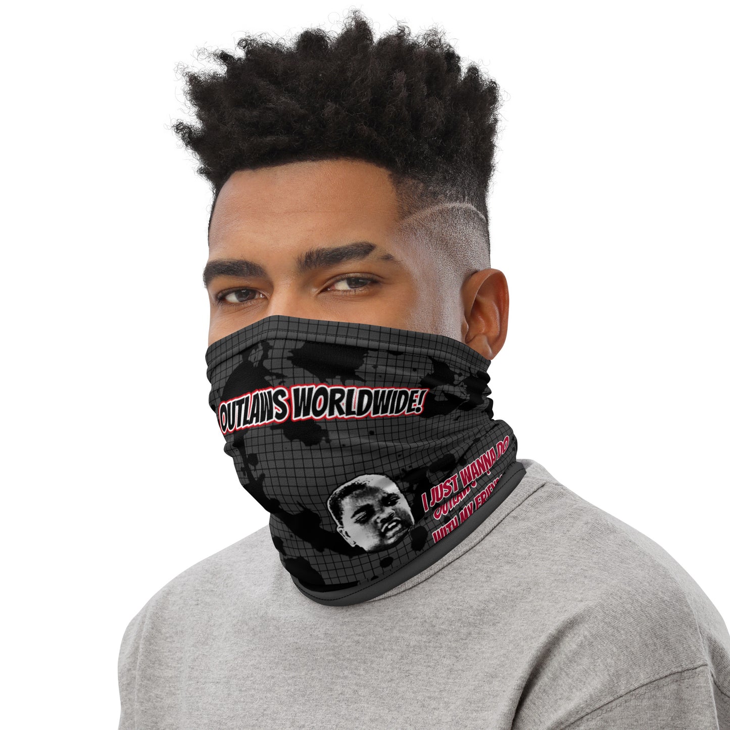 Face Hugger Neck Gaiter Charcoal