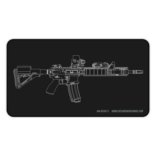 12" x 22" M4 Block 2 Rifle Desk Mat