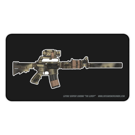 12" x 22" Gothic Serpent Carbine "The Gordy" (Black Hawk Down) Desk Mat