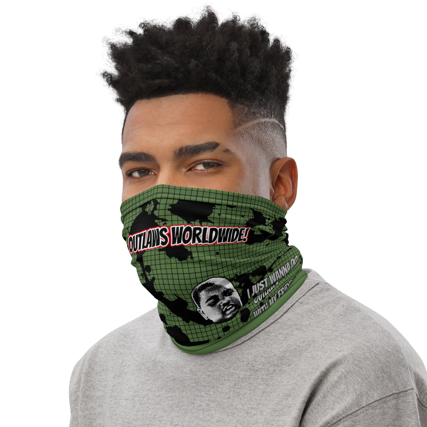 Face Hugger Neck Gaiter Green