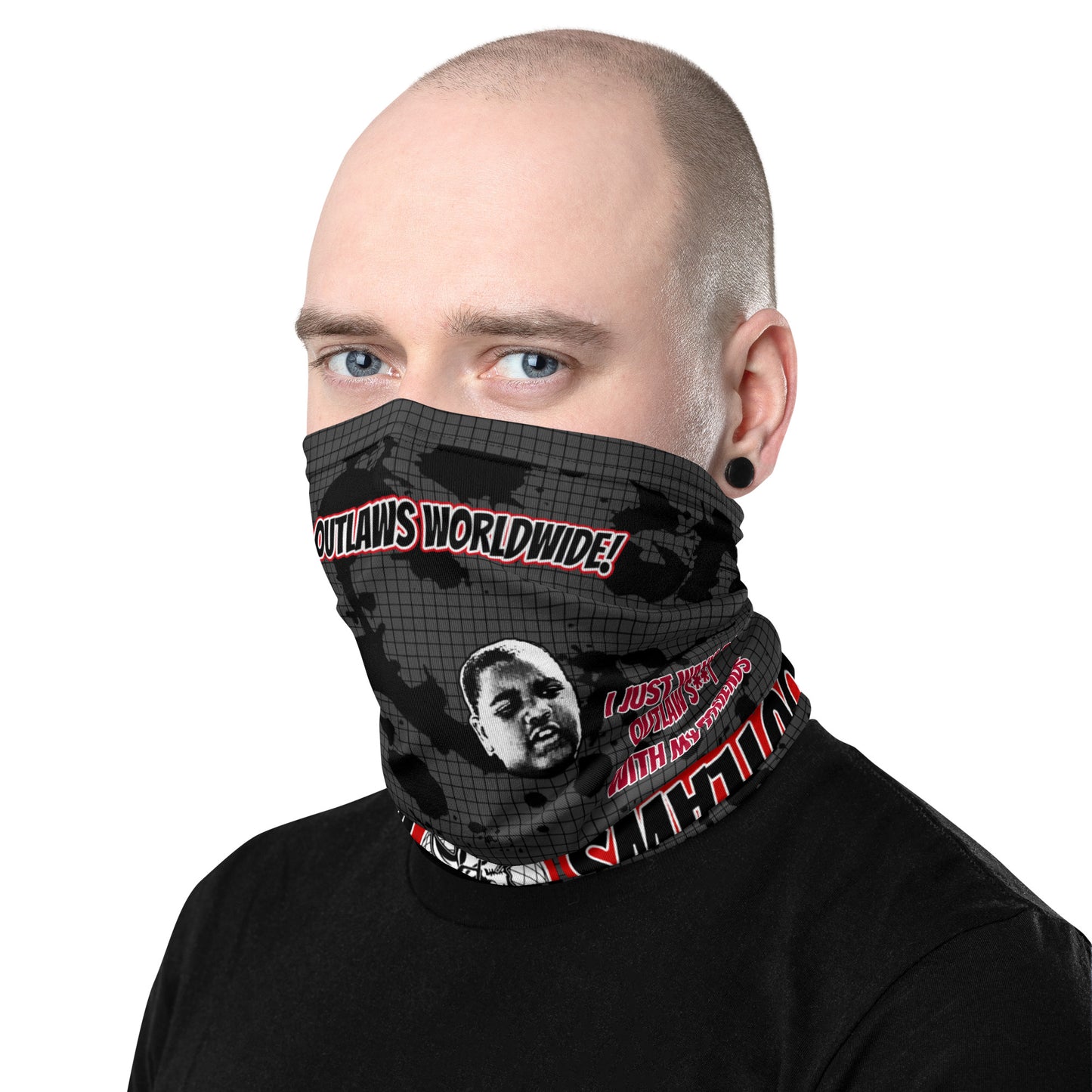 Face Hugger Neck Gaiter Charcoal
