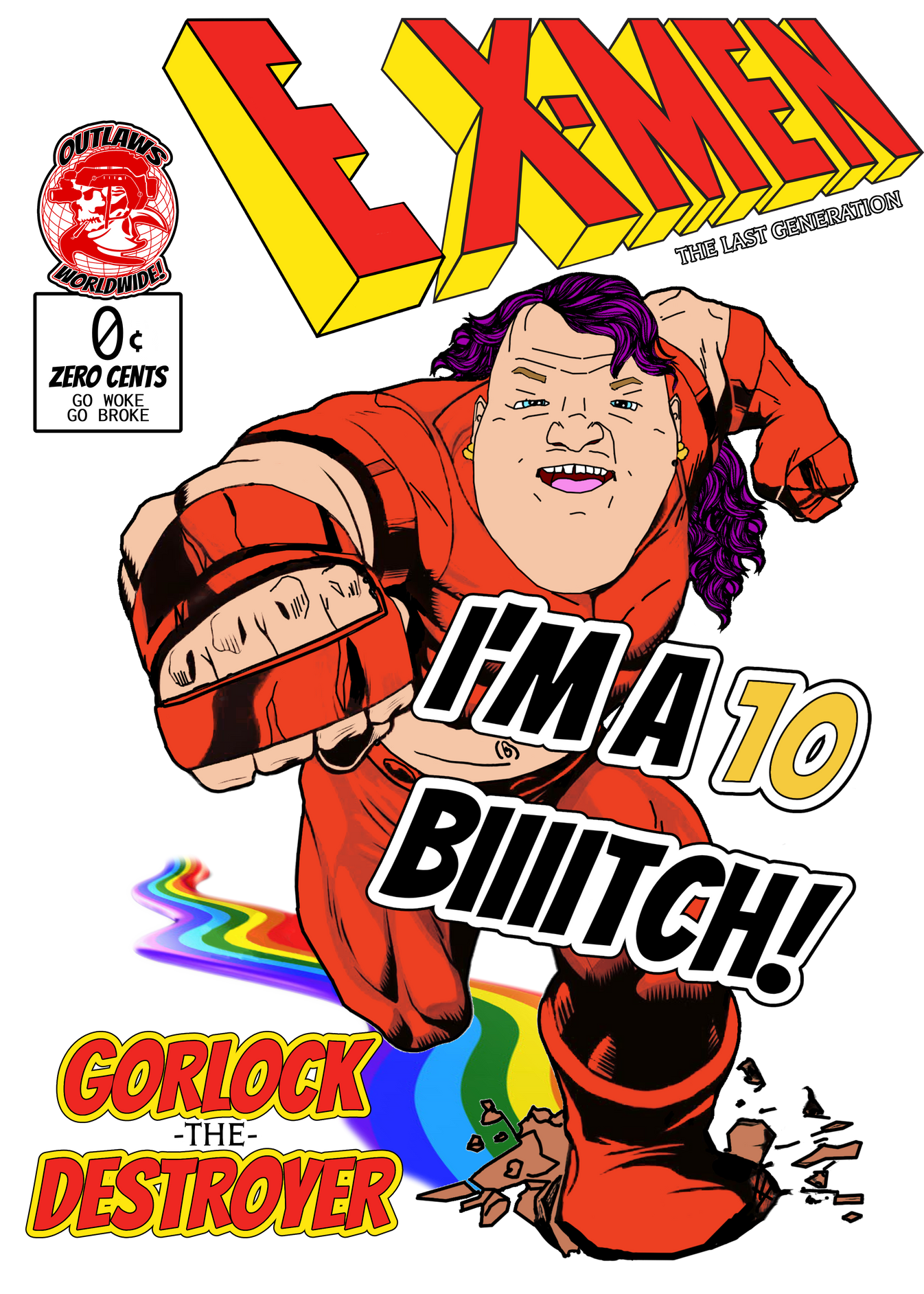 EX-MEN Gorlock The Destroyer Tee Outlaws WORLDWIDE!