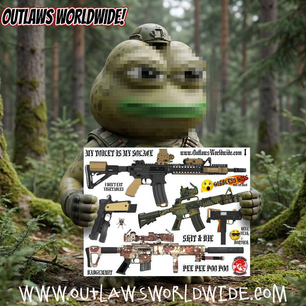 BIG ASS Gun Nut sticker sheet 1