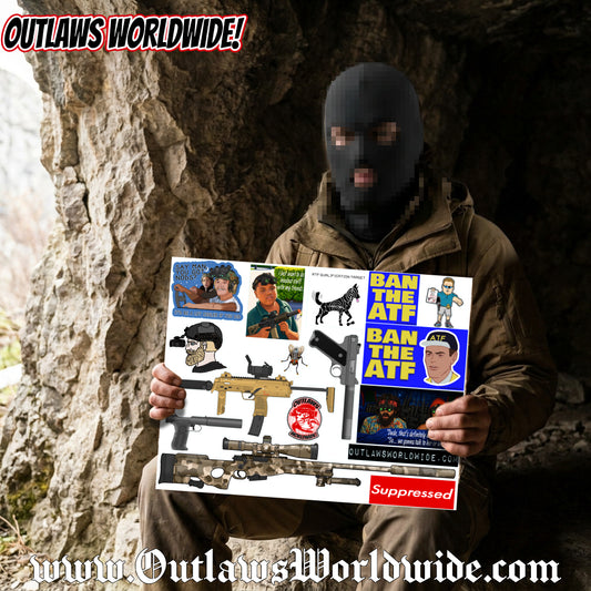 BIG ASS Gun Nut Midnight Mischief Sticker Sheet